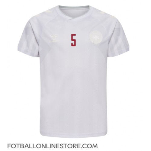 Billige Danmark Joakim Maehle #5 Bortetrøye VM 2022 Kortermet